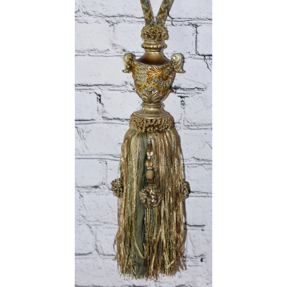 Large Set Luxurious High End Designer Embellished Heavy Curtain Tassel Tie-Backs